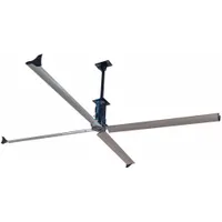SKYBLADE Ceiling Fan: 82,063 cfm Airflow, 12 ft Blade Dia, Variable Speeds, 230V AC, Three Phase (MPN STEP-1236-423-3)