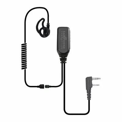 EARPHONE CONNECTION Earpiece: Cocok untuk Kenwood, Earbud, Push To Talk, Hitam, 1 Kabel - Kenwood-Compatible Earpieces & Headsets