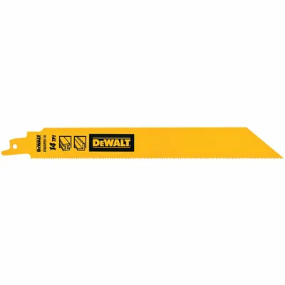 DEWALT Mata Gergaji Bolak-balik: 14 Gigi per Inci, 9 in Panjang Mata, 1 in Tebal Mata - Thin-Metal-Cutting Blades