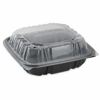 PACTIV Wadah Makanan Bawa Pulang Sekali Pakai: Plastik, 1 Kompartemen, Kapasitas 38 oz - Microwaveable Containers with Lids