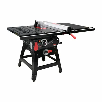 Gergaji Meja SAWSTOP: 120 V AC Volt, 14 A Arus, 12 in Kiri hingga 30 in Kanan - Floor Stand Portable Table Saws