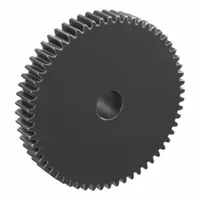 Spur Gear: Module m 1.5, 60 Teeth, 15 mm Bore Dia, Black Oxide Coated Carbon Steel, Plain Bore (MPN SS1.5-60)