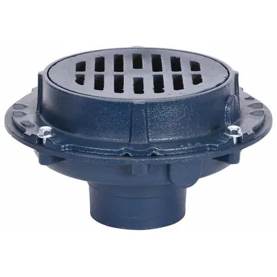 ZURN Saluran Lantai: Diameter Keseluruhan 12 in, Ukuran Kisi 12 in, Ukuran Pipa Nominal 2 in - Area Drains