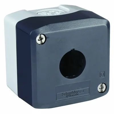 SCHNEIDER Enklosur Tombol Tekan: 22mm, 1 Lubang, Non-Logam - Enclosures for 22mm Operators
