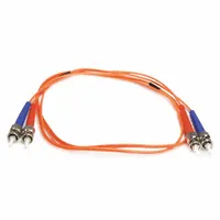 MONOPRICE Fiber Optic Patch Cord: Multi-Mode, 1 m Lg, ST End 1, ST End 2, Orange, PVC, 2 Fiber Count (MPN 2601)