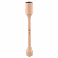 This 22 mm torque limiting socket stick is constructed from chrome molybdenum steel with a salmon finish. Designed for use with 1/2 in size air impact tools, it is commonly employed in wheel service applications to control torque and prevent over-tightening of fasteners