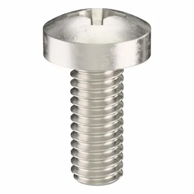 USA INDUSTRIALS Sekrup Mesin: M4x0.70 Ukuran Ulir, 10 mm Pjg, 316, Baja Tahan Karat, Polos - Pan Head Machine Screws