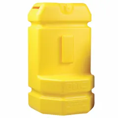 This plastic Blade Bank is designed for the disposal of approximately 750 used utility blades. It is wall-mountable and intended for use in workshops, warehouses, and similar environments to safely contain spent blades.