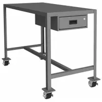 DURHAM MFG Work Table: Fixed Ht, Steel, 48 in x 24 in, 2,000 lb Overall Load Capacity (MPN MTDM244836-2K195)