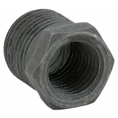 This steel pipe fitting features a zinc-galvanized finish and NPT threaded connections. It is used to connect or extend piping in fluid, gas, or steam systems requiring a maximum operating pressure of 1,500 psi at 150°F.