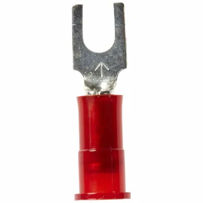 3M Terminal Garpu: Merah, Nilon, Ukuran Stud #6, Rentang Kawat 22 AWG – 18 AWG - Insulated Fork Terminals