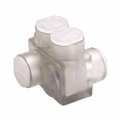 BURNDY Konektor Multitap: 2 Port, Masuk Ganda Offset Dua Sisi, Ukuran Kawat 14 AWG – 4 AWG - Dry-Location Double-Sided Entry Multitap Connectors