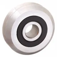 PBC LINEAR V-Guide Wheel Bearing: 2.36 in OD, 303 Stainless Steel, For Size 4 V-Guide Rails, VWSS4