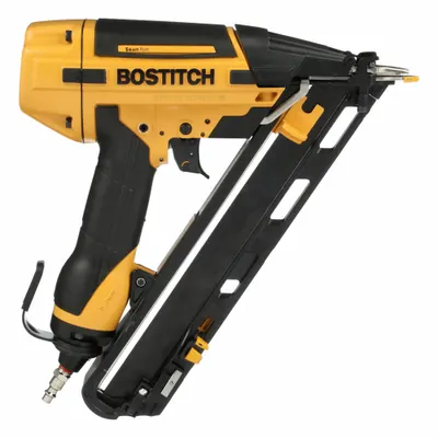 Paku Udara BOSTITCH: Finishing, 34°, Lem, 1/4 in NPT, Kombinasi, Pengumpanan Strip - Air-Powered Finish Nailers