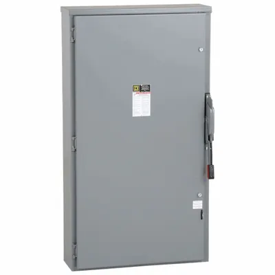 SQUARE D Sakelar Pengaman: Dapat Dilebur, 600 A, Fase Tunggal, 240V AC, Baja Galvanis - Fusible Safety Switches