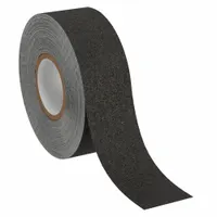 Anti-Slip Tape: Coarse, 60 Grit Size, Solid, Black, 4 in x 60 ft, 36 mil Tape Thick, Rubber, 3M™ (MPN 510)