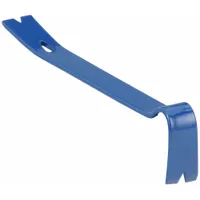 Flat Pry Bar: Double Claw End, 6 in Overall Lg, 1/4 in Bar Wd, 3/4 in End Wd, T No, 3 Nail Slots (MPN 222)