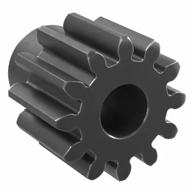 KHK GEARS Roda Gigi Lurus: Modul m 2, 12 Gigi, Diameter Lubang 10 mm, Baja Karbon Dilapisi Oksida Hitam - Metric Spur Gears with Standard Hub