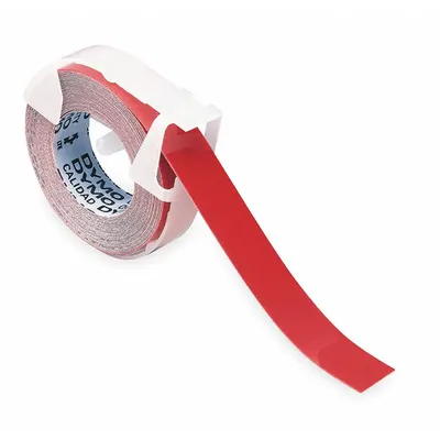 DYMO Pita Label Embosser: 3/8 in x 23 ft, Merah, Vinil, Office Mate II/Rhino M1011 - Dymo Label Rolls