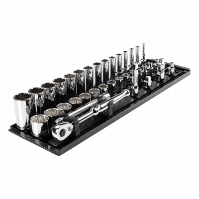 TEKTON Set Soket dan Ratchet: 3/8 in Penggerak, 36 Buah, 12-Point, SAE - SAE Socket Sets with Drive Tools