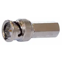 DOLPHIN COMPONENTS CORP Coaxial Connector: Male, Connector, Silver, Twist-On, RG-6, BNC, 10 PK (MPN DC-UG88-5)