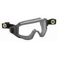 These safety goggles feature clear lenses with anti-fog, chemical-resistant, and scratch-resistant properties. Indirect venting helps reduce fogging while protecting against splashes. The elastic band provides a secure fit. Suitable for firefighting, chemical handling, and industrial environments requiring eye protection.