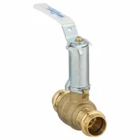 MILWAUKEE VALVE Manual Two-Way Ball Valve: 3/4 in, Brass, Straight, Press x Press, Two-Piece (MPN UPBA-481B - 34)