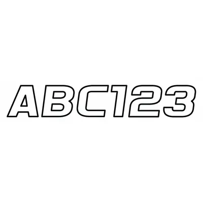 HARDLINE PRODUCTS Set Label Huruf dan Angka: Identifikasi Umum/USCG, Tinggi Karakter 3 in - Boat Registration Letters & Numbers