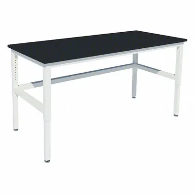 INSTOCK Meja Tugas Berat: Lebar Keseluruhan 24 in, Tinggi Keseluruhan 36 in, Panjang Keseluruhan 6 ft, Fenolik - Adjustable-Height Laminate Surfaced Lab Tables