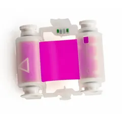 Magenta resin ribbon for use with Brady M710 printer. Scratch-resistant and RoHS compliant to 2011/65/EU. Suitable for industrial labeling applications requiring durable, fade-resistant prints.