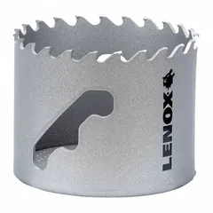 Multi-material-cutting hole saw without arbor, 2-5/8 in diameter, 3 teeth per inch, 1-7/8 in maximum cutting depth, 5/8"-18 thread size. Suitable for cutting wood, metal, plastic, and drywall in construction, plumbing, and electrical applications.