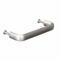 This fixed, non-recessed pull handle is made of stainless steel with a satin silver finish. It features threaded holes for #6-32 screws and a grip thickness of 0.197 inches. Suitable for use on cabinets, enclosures, and industrial panels requiring a corrosion-resistant grip