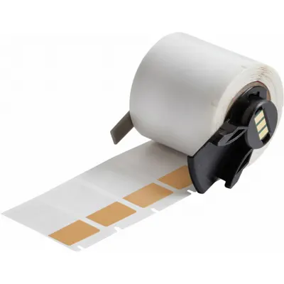 BRADY Label Pembungkus: 1 1/2 in x 3/4 in, 3/4 in, Vinil, Oranye (Matte) - Brady Precut Label Rolls