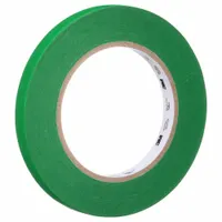 3M Masking Tape: UVG, Green, 4 3/4 in Pre-Cut Dia, 1/2 in Roll Wd, 60 1/8 yd Overall Roll Lg, Rubber