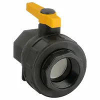 BANJO Manual Two-Way Ball Valve: 2 in, Polypropylene, Straight, FNPT x FNPT Union, Three-Piece (MPN SUV200FP)