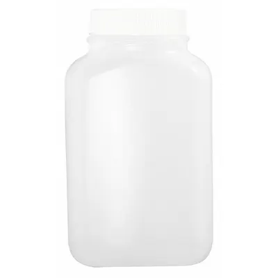 QORPAK Botol Pencampur/Penyimpanan/Sampling: 160 mL, 5.5 fl oz, HDPE, Natural - HDPE Rectangular Lab Bottles