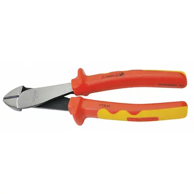 Tang Potong Diagonal Daya Tinggi WESTWARD: Terisolasi, Rata, Oval, Panjang Rahang 7/8 in - Flush-Cut Insulated Diagonal-Cutting Pliers