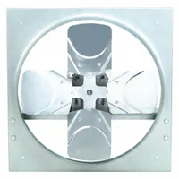 This direct-drive reversible panel fan features an 18-inch blade and a 1/3 hp totally enclosed motor. It operates on 115/230V AC single-phase power with a totally enclosed air-over motor enclosure. Suitable for general ventilation, exhausting stale air, or supplying fresh air in industrial and commercial facilities such as warehouses, workshops, and manufacturing plants