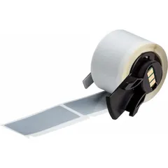 Silver matte precut label rolls designed for tamper-evident security. When removed, they leave a visible VOID pattern to indicate unauthorized access. Suitable for sealing equipment, enclosures, and products in industrial, IT, and pharmaceutical settings.