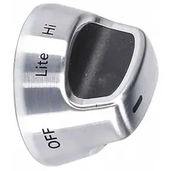 Replacement knob for Whirlpool ovens, used to adjust oven settings such as temperature and mode selection. This OEM part matches the original fit and function.