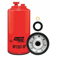 BALDWIN FILTERS Fuel Filter: Spin-On, 4 1/4 in Outside Dia, 1"-14 Thread Size, Cellulose, BF1397-SP