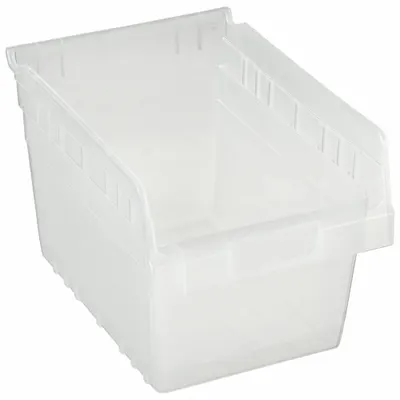 QUANTUM STORAGE SYSTEMS Rak Bin: 11 5/8 in Panjang Keseluruhan, 8 3/8 in x 8 in, Bening - Clearview Plastic Shelf Bins