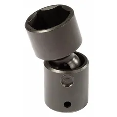 1/2" drive SAE flex impact socket with 1/2" socket size, 6-point standard configuration, and black oxide finish. Not tether capable. Used for fastening and loosening nuts and bolts in high-torque applications, with flex design enabling access in confined spaces.