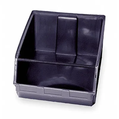 RAK PENYIMPANAN QUANTUM STORAGE SYSTEMS Tempat Rak: 29 in Panjang Keseluruhan, 18 3/8 in x 11 7/8 in, Hitam - Recycled Plastic Shelf Bins