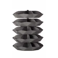 DURHAM MFG Revolving Storage Bin: 57 1/2 in x 44 in, 5 Levels, Scoop Bottom, 10 Bins per Level (MPN 1535-95)
