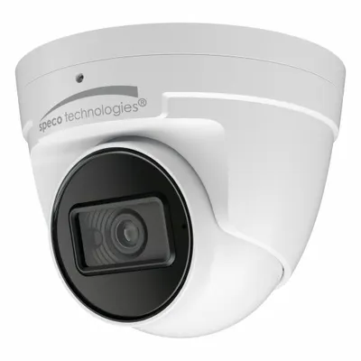 SPECO TECHNOLOGIES Kamera: Kubah, Tetap, 2.8 mm Panjang Fokus Maks, 4MP, RJ45 - Varifocal Network IP Video Cameras