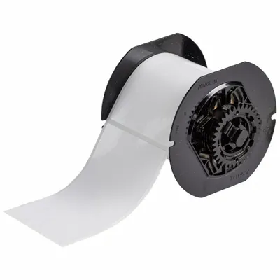 BRADY Gulungan Stok Label Pra-Potong: 5 in x 3 in, Akrilik, Perekat Permanen, 350 Label - Brady Thermal Transfer Precut Label Rolls