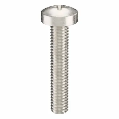 USA INDUSTRIALS Sekrup Mesin: M3x0.50 Ukuran Ulir, 16 mm Panjang, 18-8, Baja Tahan Karat, Polos - Pan Head Machine Screws