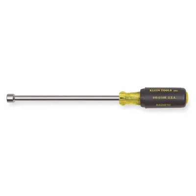 KLEIN TOOLS Obeng Mur Batang Bundar Berongga: Lurus, SAE, Dengan Ujung Termagnetisasi, Standar - Fastener-Holding Nut Drivers