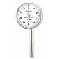 STARRETT Back Plunger Dial Indicator: 0 in to 0.2 in /0 mm, Inch, Back Plunger, 0.001 in Accuracy (MPN 196B6)